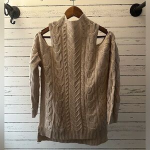 NY & Company Mock Neck Cold Shoulder Top